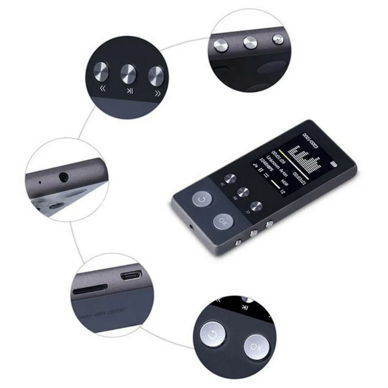 Модный Bluetooth MP3 музыкальный плеер с сенсорным экраном портативный универсальный 8