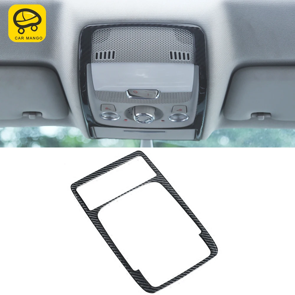 

CarMango For Audi Q5 8R 2012-2016 Car Accessories Roof Reading Light Cover Sticker Lamp Frame Trim Carbon Interior Decoration