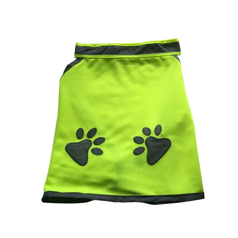 Одежда для собак флуоресцентный зеленый вышитый светоотражающий жилет одежда