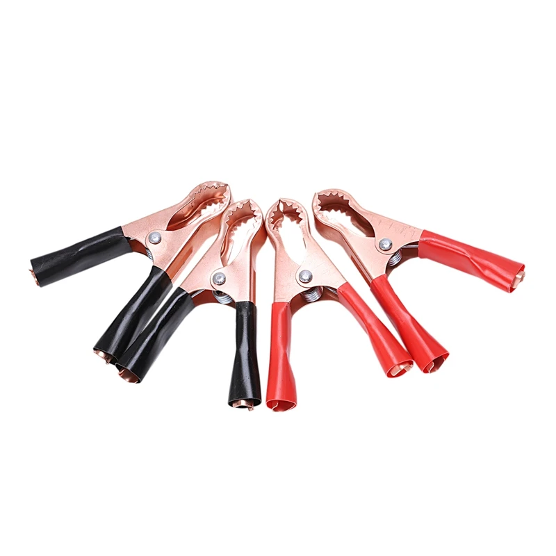 2 пары Медных Изолированных зажимов для автомобильного аккумулятора зажимы
