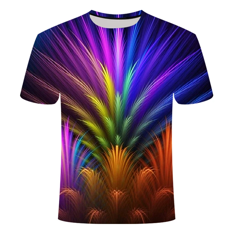 Прямая поставка футболка с 3D-принтом мужская и женская модная рубашка круглым