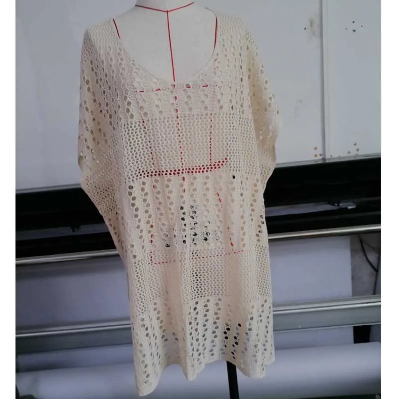 

White Crochet Bikini Cover Up Swimsuit Women Sexy Hollow Tunic Beach Dress 2021 Summer Bathing Suit Beachwear