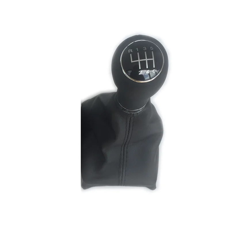 R123456 black line 12 мм кожа для Audi skoda seat A4 B6 B7 b8 A6 S4 B8 8K A5 8T Q5 2007- ручка переключения передач загрузки Gaito шестерни загрузки Gaite - Название цвета: R123456 black line