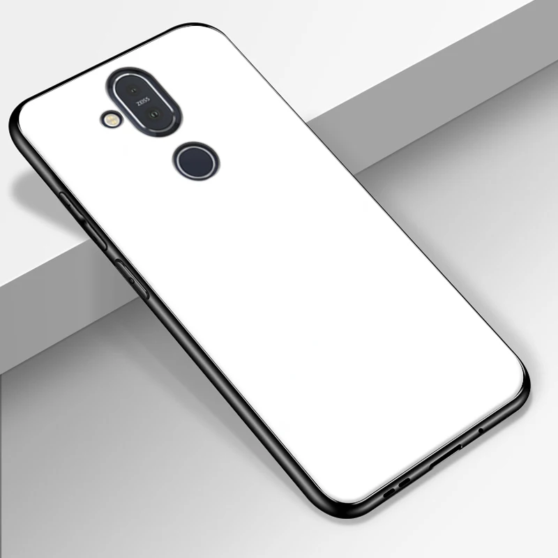 UPaitou Tempered Glass Case for Nokia 8.1 X7 X6 6.1 7 Plus TPU Edge Bumper Shockproof Luxury 7.1 Cover |