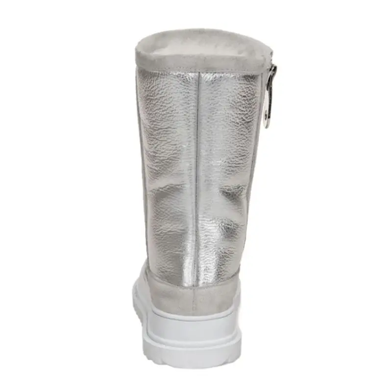 Ботинки женские зимние на молнии высоком каблуке из натуральной кожи|Зимние