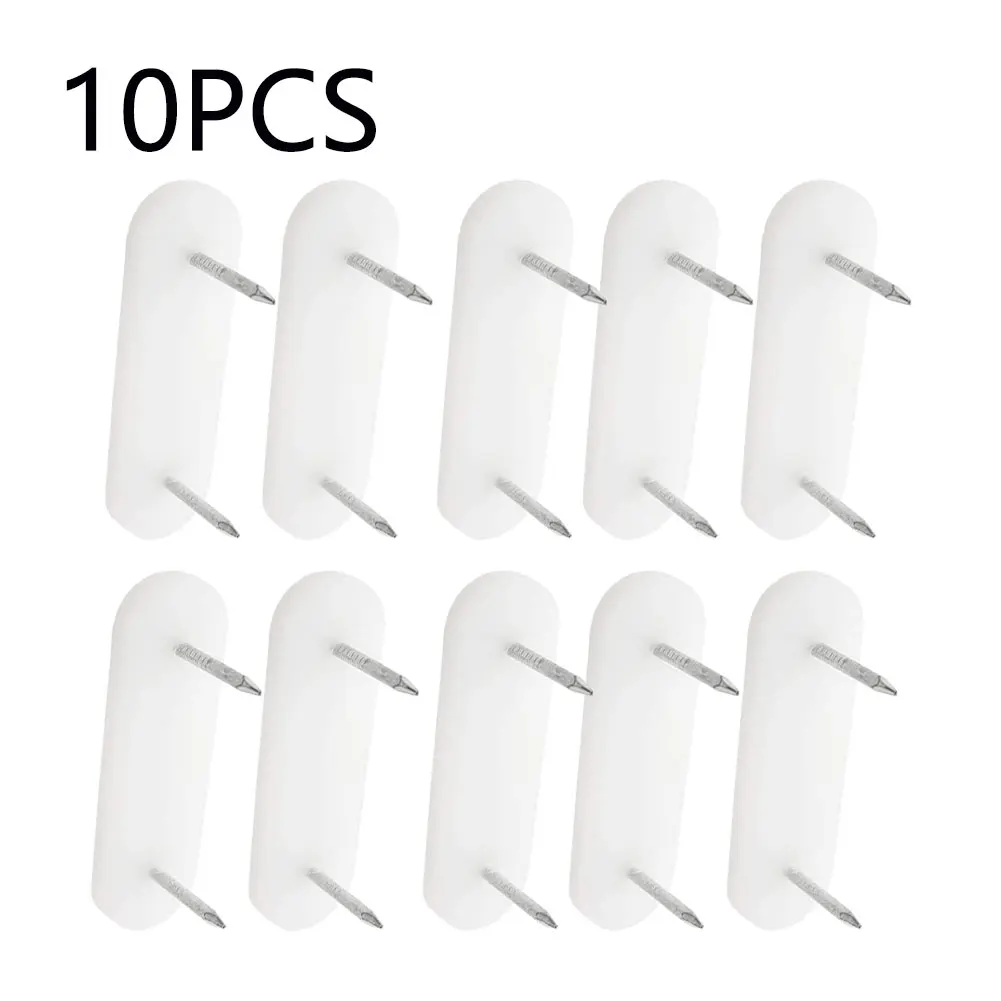 

10PCS Bedsheet Pins Bed Skirt Furniture Chair Holding Clips Plastic Head Double Pin Anti-Kick Buckle Fixer Useful Household Clip