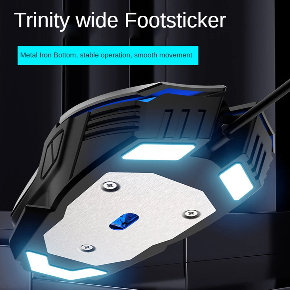 Мышь Компьютерная Q1 игровая оптическая со светодиодной подсветильник кой 6