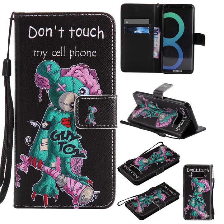 One Eye Mouse Милый кожаный чехол-книжка для Funda samsung Galaxy S8 S9 Plus S7 S6 Edge чехол с кошкой и деревом для глаз чехол-кошелек с подставкой и отделением для карт P06F - Цвет: One Eye Mouse