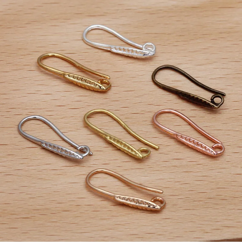 

20pcs/lot Bronze Ear Hook Earrings Hook Wires Settings Base Settings For Women for DIY Jewelry Accessories