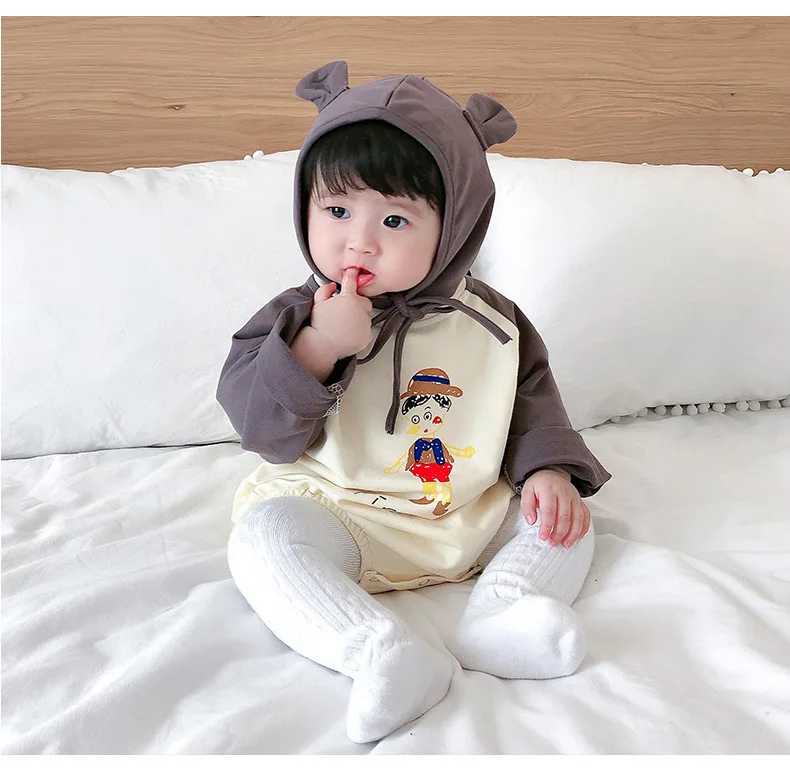 Детский комбинезон с длинным рукавом из чистого хлопка|Ромперы| |
