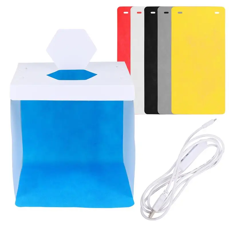 

1 Set Folding Light Box with 6pcs Backdrops for Jewelry Watch Toy Model Craft