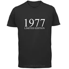 Ограниченная серия 1977-мужских футболок-13 цветов-39th приглашения на свадьбу подарок-подарок футболка с принтом мужские короткий рукав Горячая футболки без рукавов