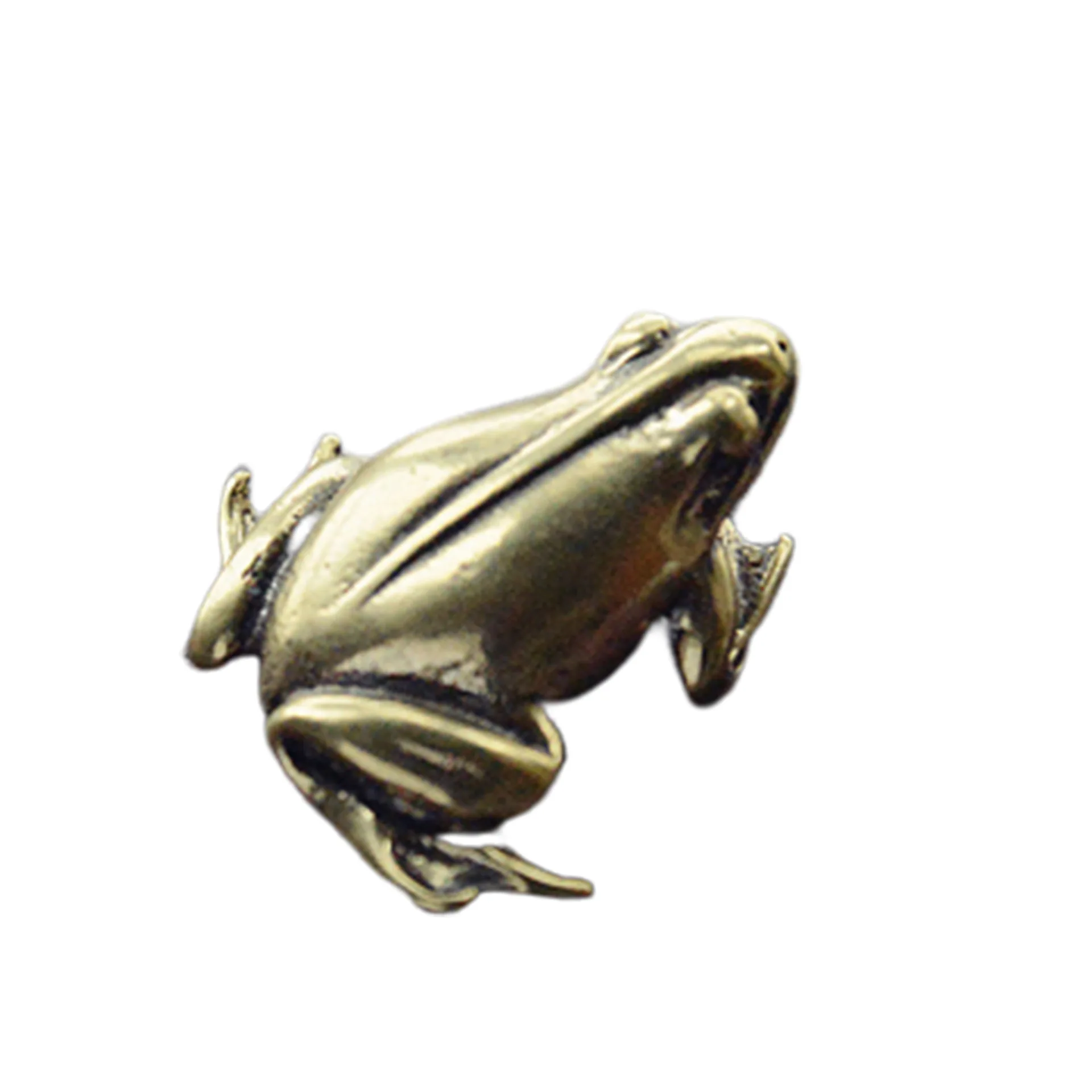 

Vintage Brass Small Frog Ornament Animal Figurine Statue Home Table Decor Vintage Brass Antique Frog Bronze Keychain Pendant