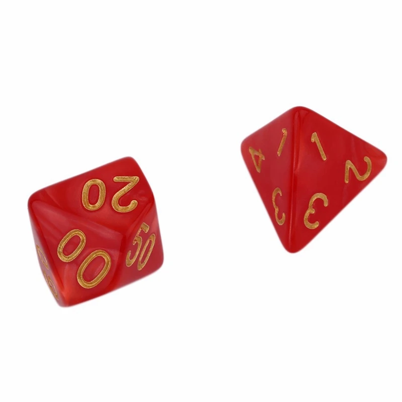 42 шт яркие цветные цифровые кости креативные многогранные жемчужные драгоценные