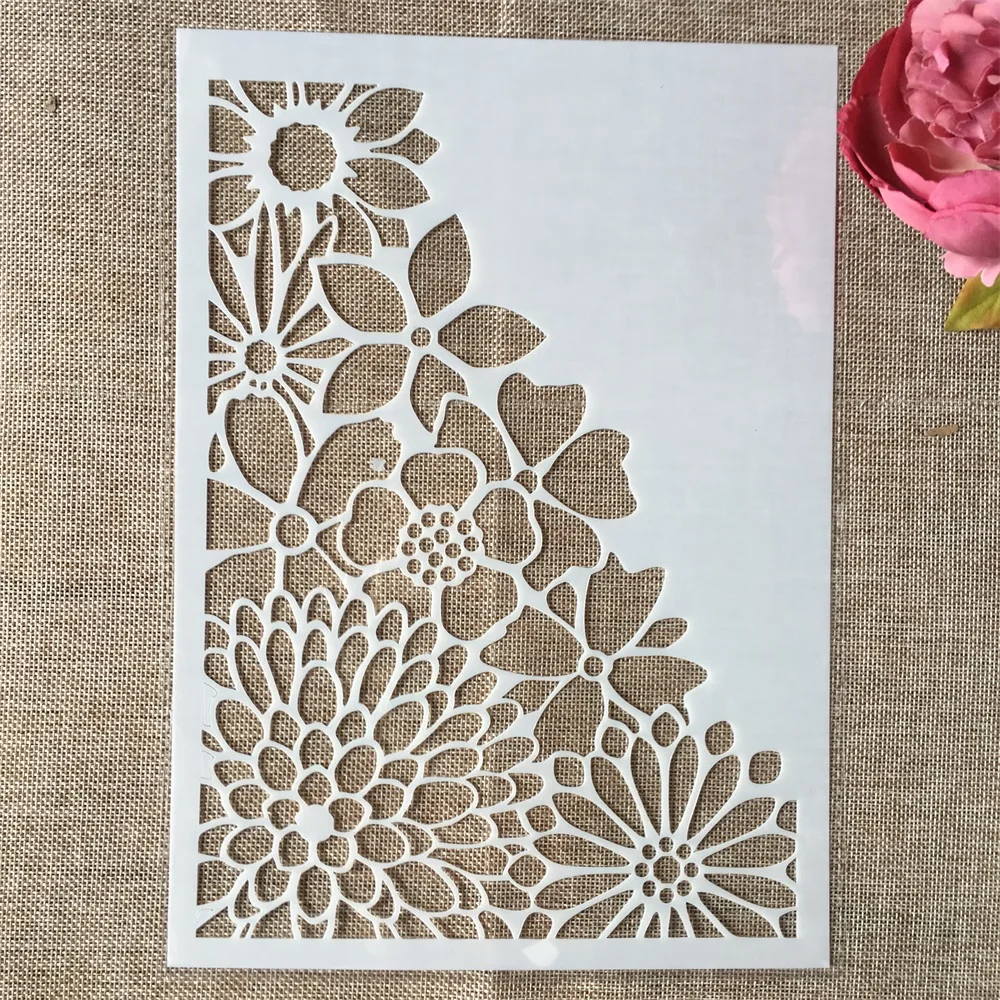 

4Pcs/Lot 29cm A4 Mosaic Brick Wooden Daisy DIY Layering Stencils Painting Scrapbook Coloring Embossing Album Decorative Template
