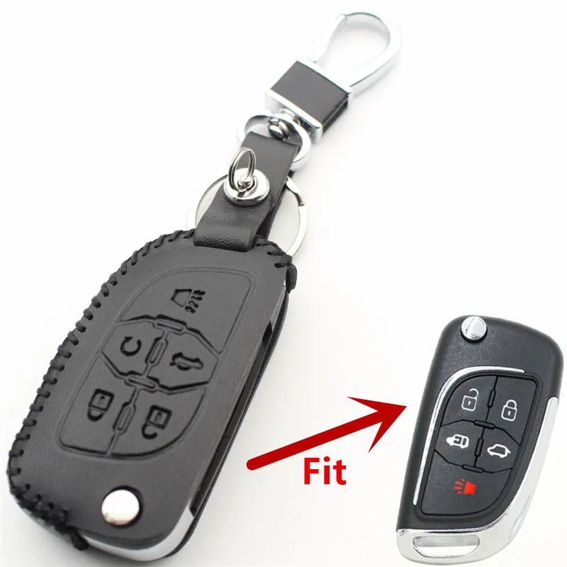 

Чехол для ключей FLYBETTER из натуральной кожи для Chevrolet Lova/Cruze/Camaro/Malibu, Buick Regal/LaCrosse, Opel Insignia L570