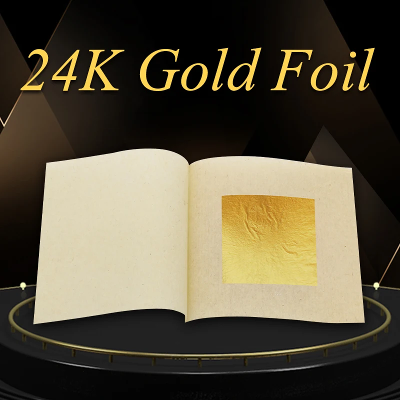 Листы съедобной золотой фольги 24K 2 5 см для украшения тортов еды