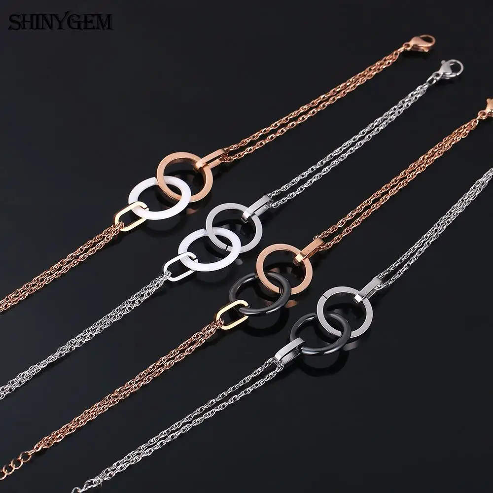 ShinyGem Модный кристалл Druzy/керамические браслеты очарование из нержавеющей