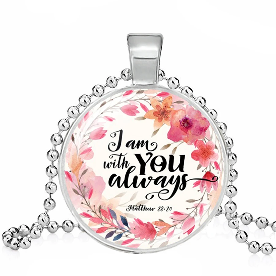 Новые Библейские стихи ожерелья Роза Библейская стихотворение Кулоны ожерелье
