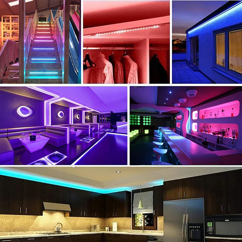

5M Neon Strip RGB 2835 24 Key Remote Control LED Strip Light DC12V 2M/3M/4M Flexible Led Light Strip Home Garland New Year Decor