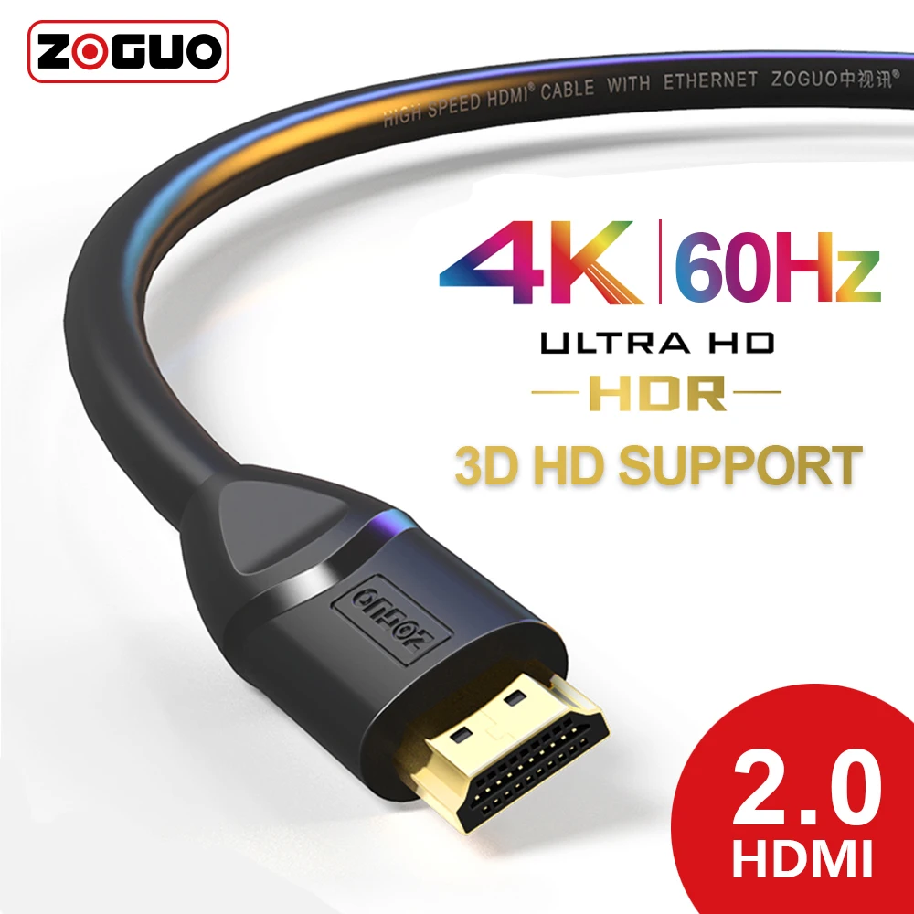 

18Gbps HDMI 2.0 Male-to-male Cable 4K@60Hz 1080P 3D HD Cable for PS4 HDTV Laptop High Difinition Multimedia Interface Cable