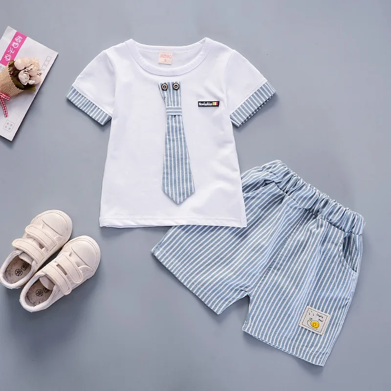 Летняя одежда для маленьких мальчиков корейские хлопковые футболки с короткими