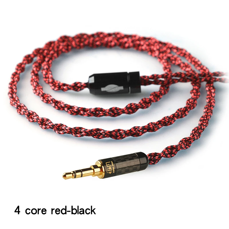 3.5mm PLug Xiaofan ST4 4 ядра посеребренные медные обновления кабель 2,5/3,5/4,4 мм балансный кабель с MMCX/2pin для sony ex1000 ie80s - Цвет: 3.5mm PLug