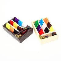 112 miniature sewing kit box with sewing thread scissors dollhouse furniture accessories livingroom bedroom sewing room