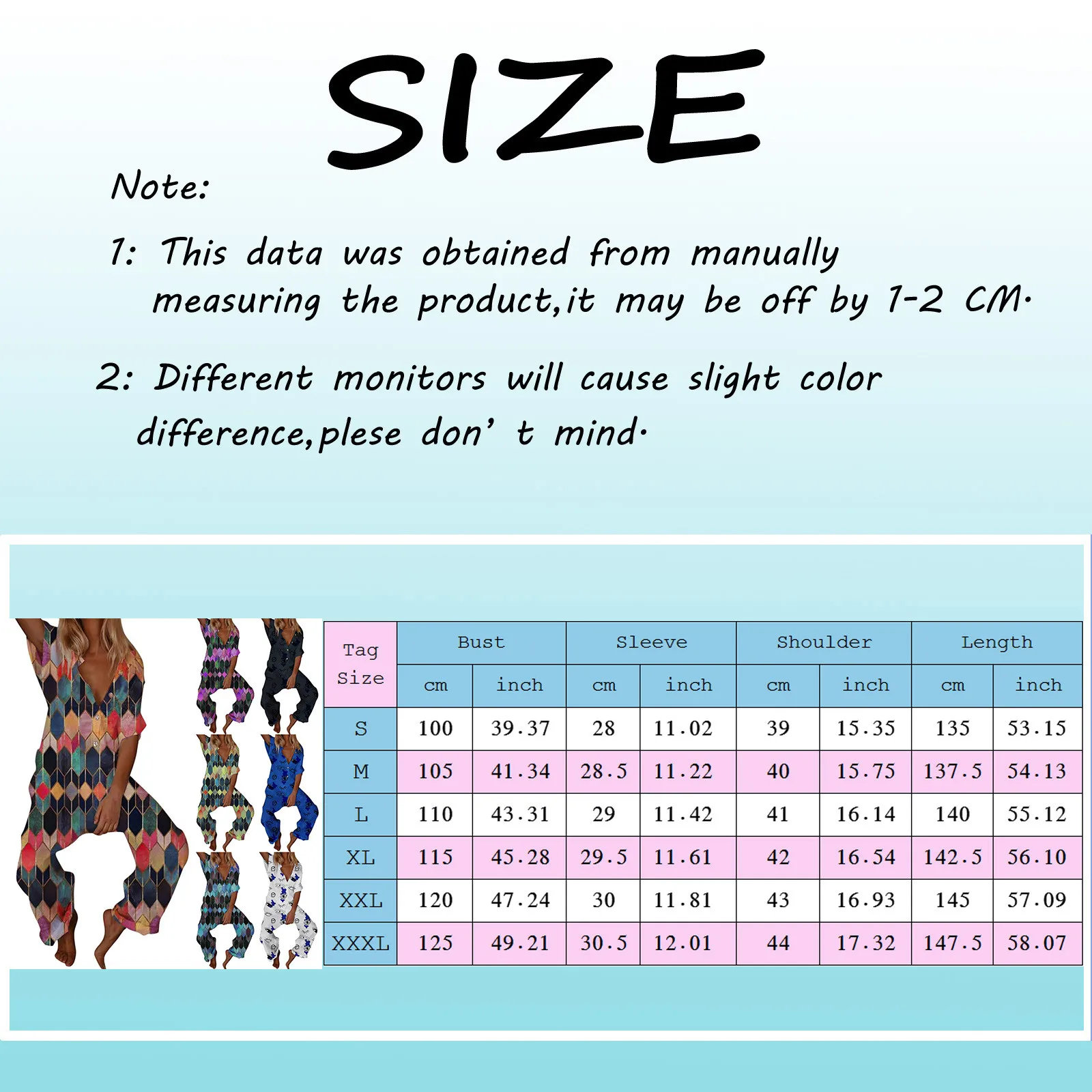 

Women Printed Jumpsuit 2021 Spring Summer Casual Button Loose Overalls Bodysuit Short Sleeve Rompers Playsuit Plus Size Overalls