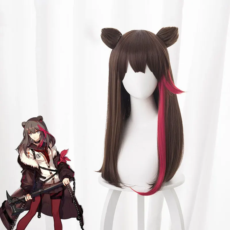 Завтра Ark Rin зимний коричневый розовый красный + Ухо косплей игра парик аниме Cos