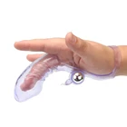 Вибрирующая накладка на палец для пары флирт G-spot язык лизание Инь стимуляция носить перчатки взрослые забавные хрустальные пальцы