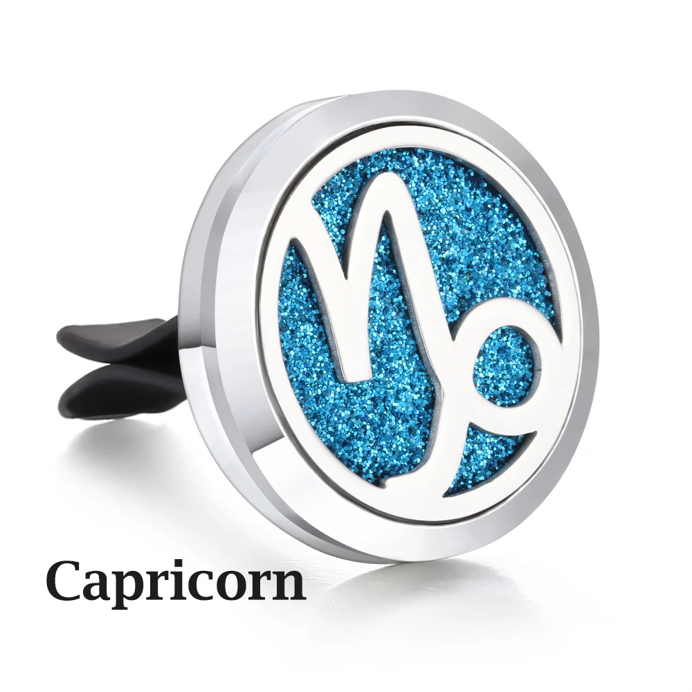 Capricorn Автомобильный освежитель воздуха автомобильный парфюмерный диффузор клип автомобильный освежитель воздуха Авто вентиляционное отверстие эфирное масло 12 созвездий аромат диффузор медальон - Название цвета: Capricorn