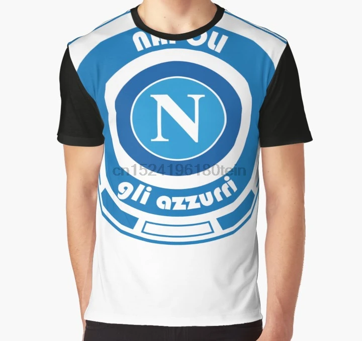 По всей поверхности принт 3D Футболка мужская забавная футболка Серия A-Team Napoli