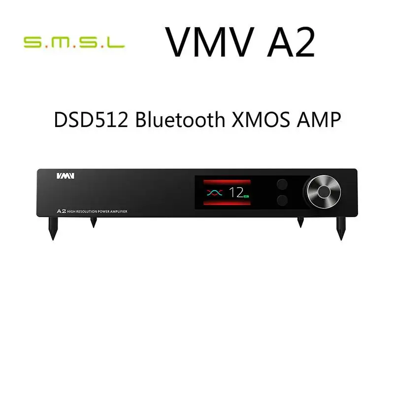 SMSL VMV A2 усилитель мощности с высоким разрешением 32 бит 768 кГц DSD512 Bluetooth XMOS 200 Вт сабвуфер предварительный выход 2,1 аудио усилитель мощности