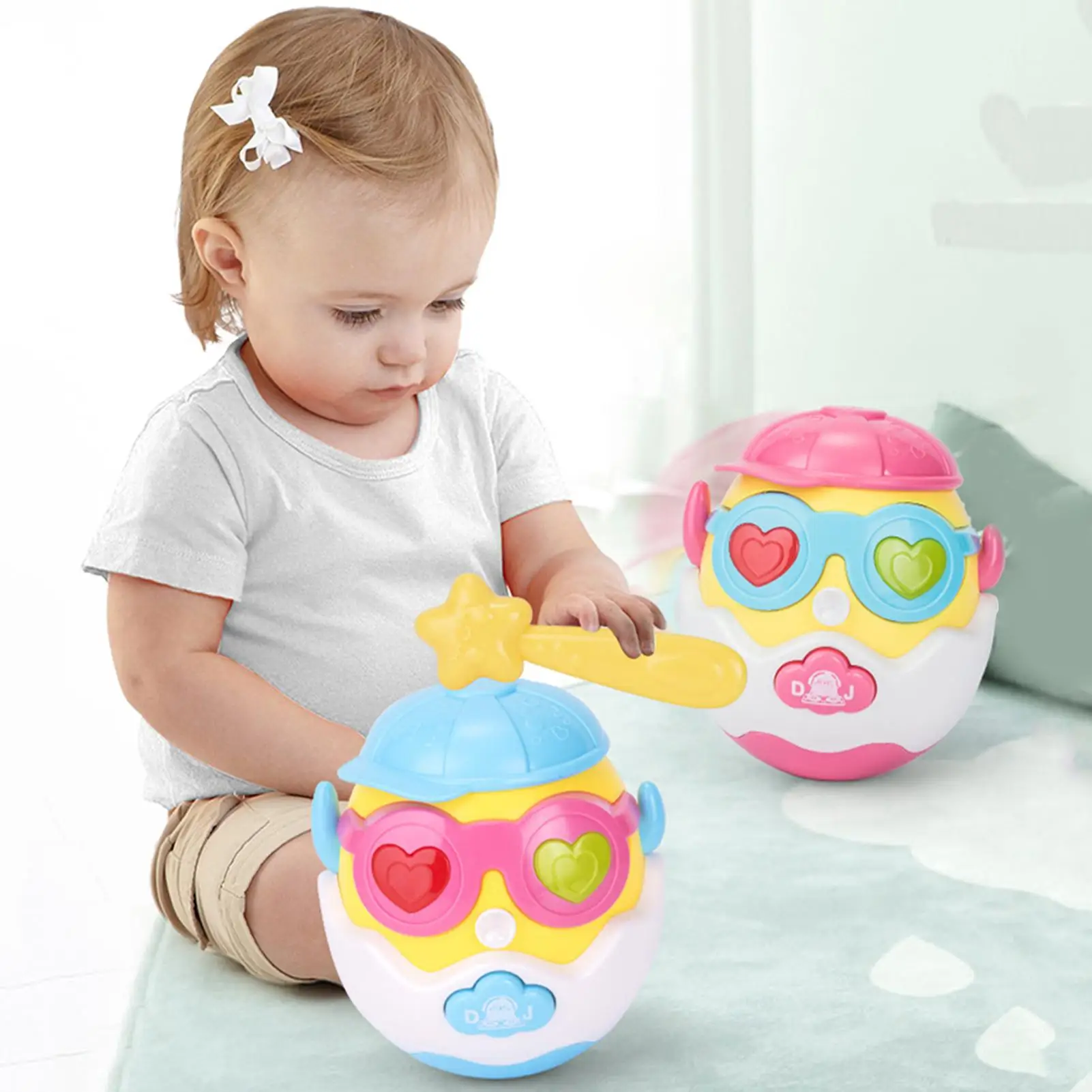

Tumbler Infant Boy Girl Early Childhood Educational Toys Baby Teether Molar Bell