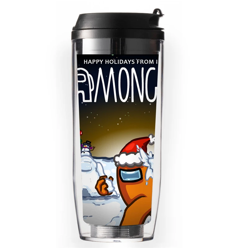

Game Among Us Coffee Mug Surrounding Double Insulated Plastic Cup Home Office Outdoor Eco-Friendly Milk Tea Water Drinkware Mugs