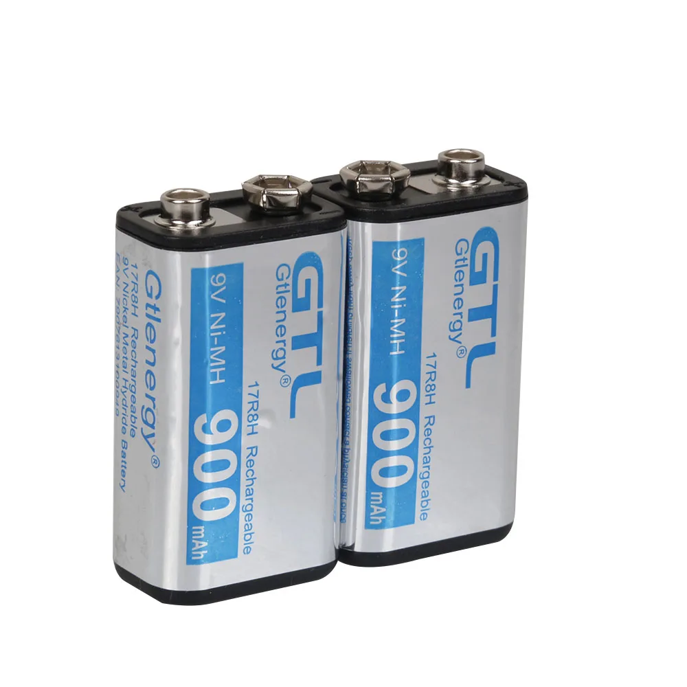 

High Quality High Capacity Battery Cells 9V 900mAh 17R8H Block Rechargeable Battery GTL PPS NiMH Recharge Up To 1000 Cycles