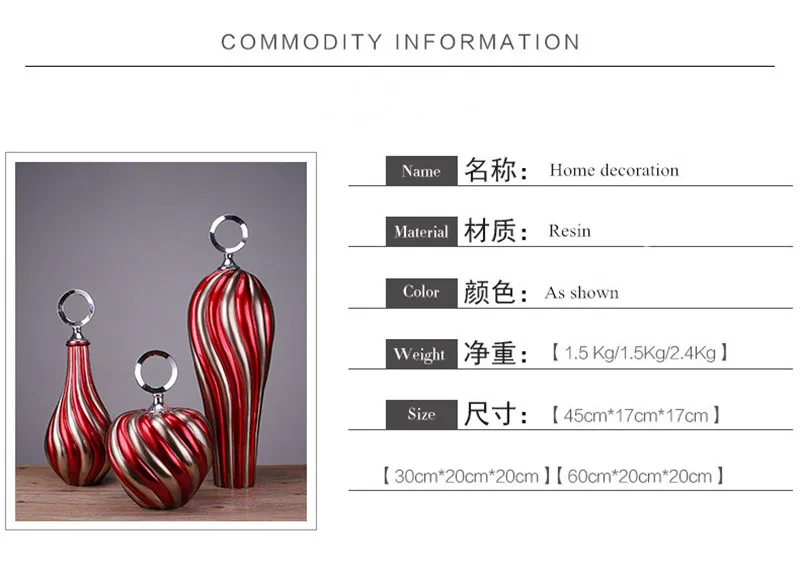

[HHT] Modern Artistic Vase Ornaments Decor Creative Crafts Home Decoration Accessories TV Cabinet Study Room Furnishings