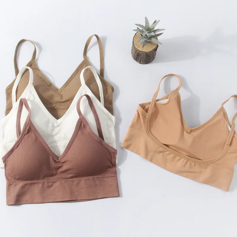 

U-shaped Seamless Tube Top Bra Beauty Back Sling Strap Wrapped Chest Anti-light Ladies Sports Fitness Top Bra Underwear Newest