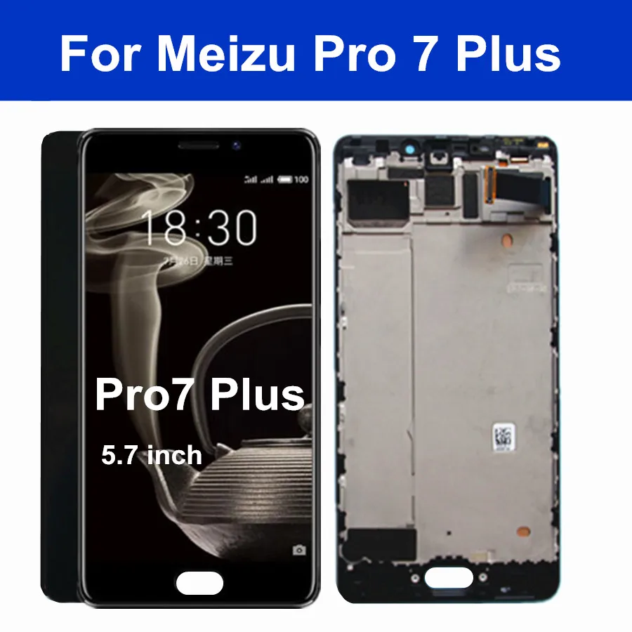 ЖК дисплей 5 7 дюйма AMOLEDFor Meizu Pro Plus с сенсорной панелью и дигитайзером в сборе