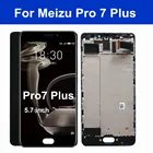 ЖК-дисплей 5,7 дюйма AMOLEDFor Meizu Pro 7 Plus с сенсорной панелью и дигитайзером в сборе с рамкой для MEIZU Pro7 Plus LCD