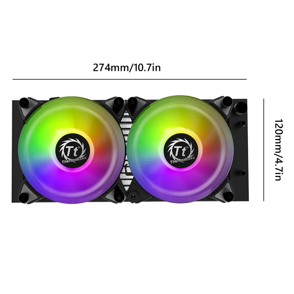 

CPU Water Cooler Thermaltake ARGB Light CPU Cooler 12V PC Water Cooler 900-1800RPM ARGB-3P Connector 4PinPWM Connector