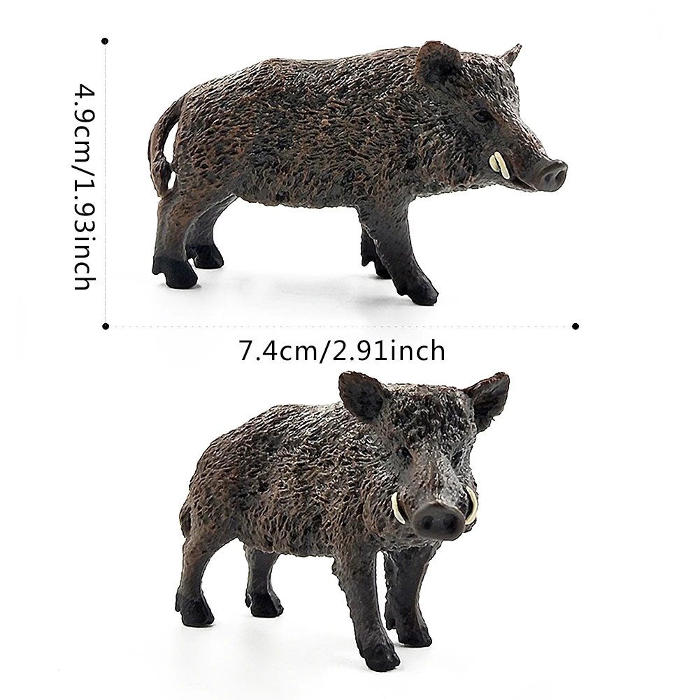 

2.8inch New Simulation Animal Toys Wild Life Wild Boar Figurine PVC Figures Wild Boar Model Action Figure Toys Figurine Dolls