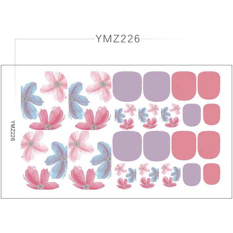 

1 лист новый японский стикеры на ногти цветы ногтей полное покрытие клей обертывания Водонепроницаемый пятно Сияющие ногтей наклейки-лак