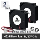 Охлаждающий турбонагнетатель Gdstime, 2 шт., запчасти для 3D-принтера, 40 мм x 40 мм x 10 мм, 4 см, 5 В, 12 В, 24 В, 4010 дюйма, 40 мм