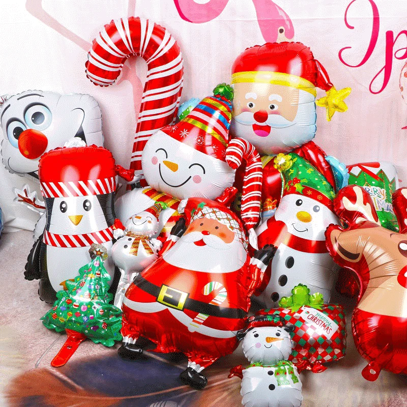 

The new Santa elk snowman little penguin aluminium film balloon balloon festival atmosphere birthday party