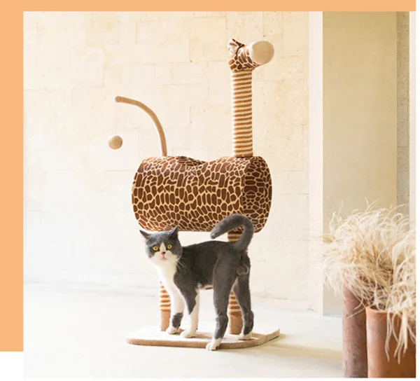 Жираф Кот альпинистская рамка кошачий помет кошки Когтеточка игрушки делая