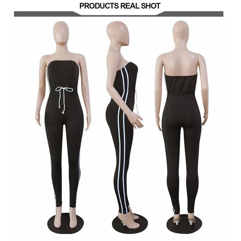 

Summer Women Off Shoulder Jumpsuits Fashion 2019 New Brand Ladies Lace Up Solid Loose Elastic Romper Ladies Bodysuits Casual