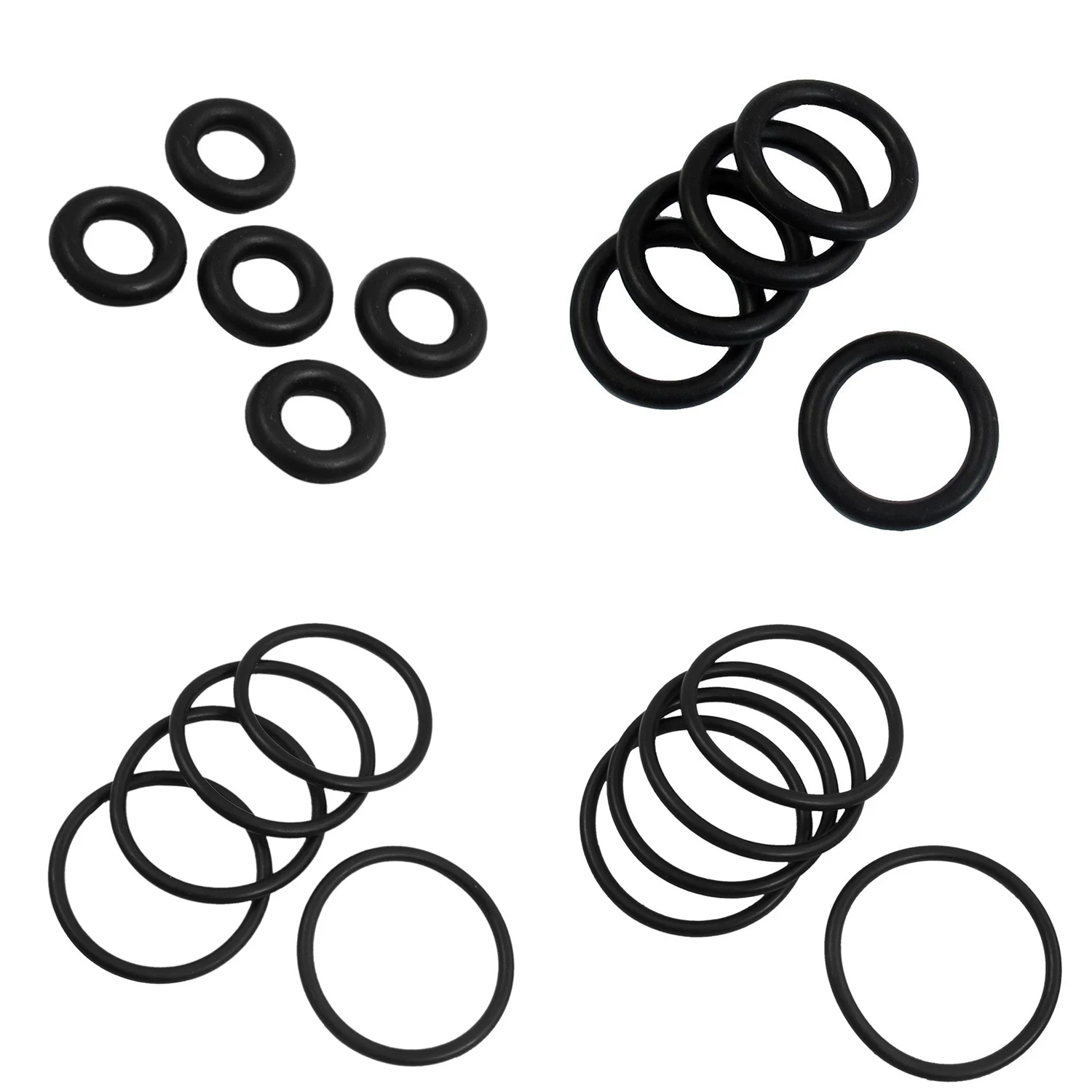 

5 pieces rubber O ring oil seal sealing washer black