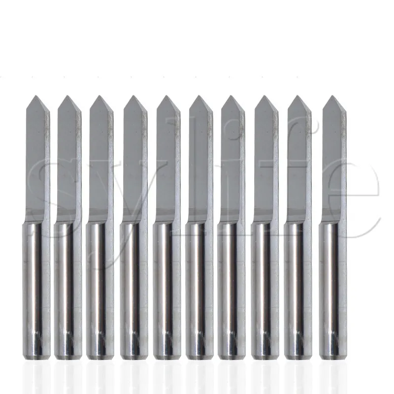 10Pcs 3.175*90*0.1mm Tungsten Bit V Shape Carbide PCB Engraving Bits CNC Router Tool | Инструменты